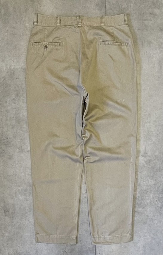 画像4: 70'S アメリカ軍 US ARMY コットン100% チノパンツ W36L31 SCOVILLブラスジップ (VINTAGE)