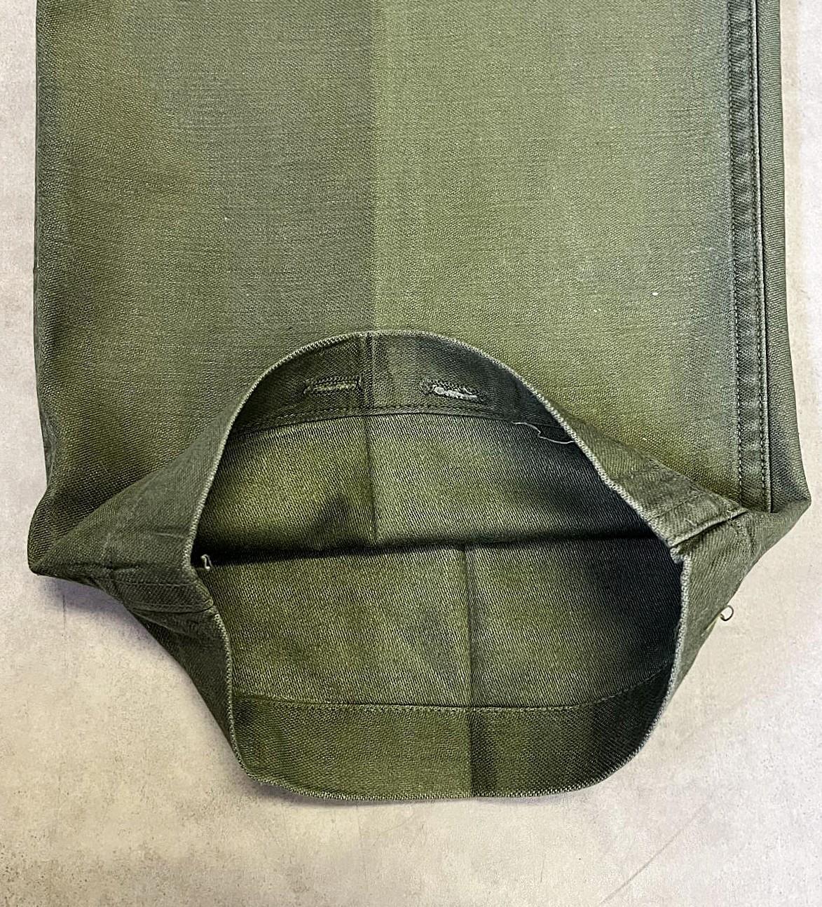画像4: 60'S アメリカ軍 US ARMY "OG107" コットンサテン ベイカーパンツ ミリタリーグリーン W34L33 (VINTAGE)