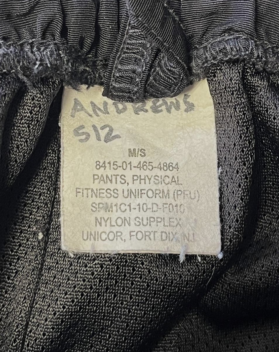 画像2: アメリカ軍 US ARMY IPFU ナイロン トレーニングパンツ ブラック M-SHORT (USED)