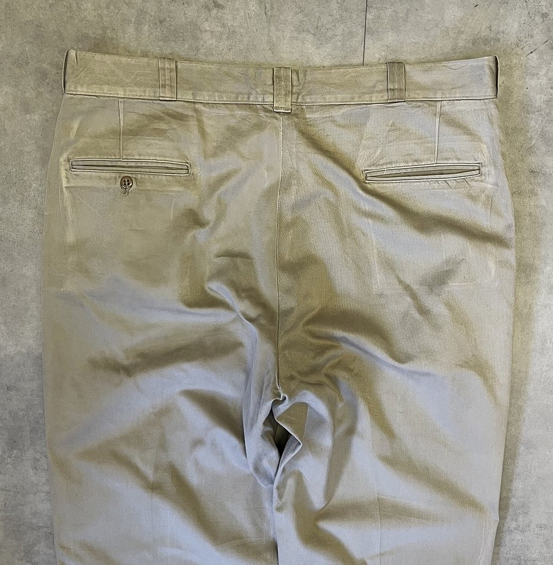 画像: 60'S アメリカ軍 US ARMY コットン100% チノパンツ W40L31 IDEALアルミジップ (VINTAGE)