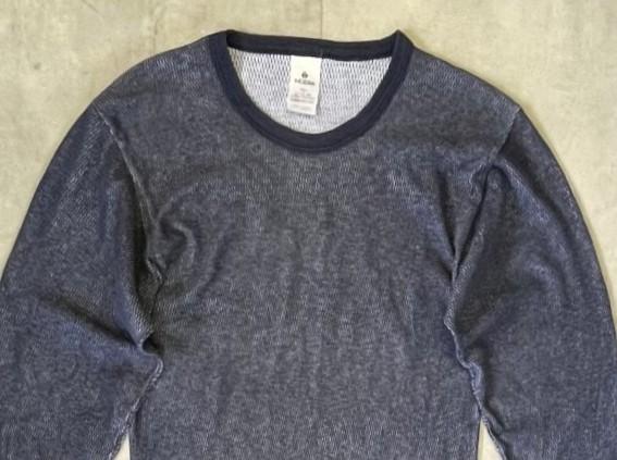 画像: INDERA MILLS サーマル 長袖 Tシャツ ネイビー (VINTAGE)