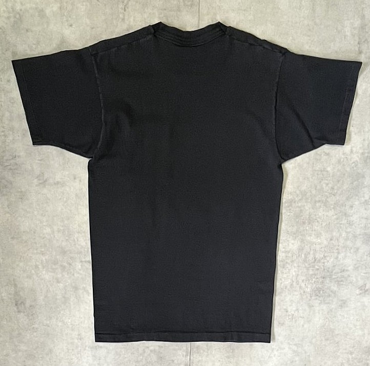 画像5: 90'S BVD シングルステッチ 耳付きポケット 半袖 Tシャツ ブラック USA製 (VINTAGE)
