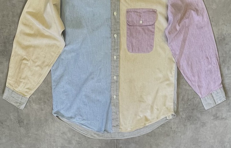 画像: 80'S ORVIS オックスフォード 長袖 BDシャツ クレイジーパターン USA製 (VINTAGE)