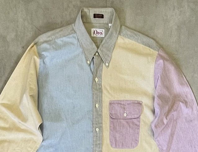 画像: 80'S ORVIS オックスフォード 長袖 BDシャツ クレイジーパターン USA製 (VINTAGE)