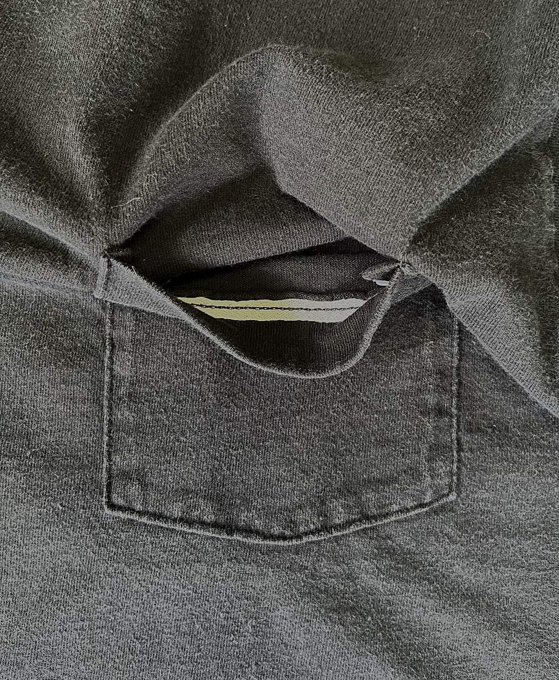 画像3: 90'S BVD シングルステッチ 耳付きポケット 半袖 Tシャツ ブラック USA製 (VINTAGE)