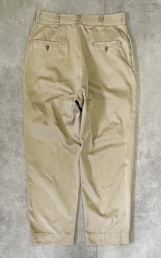 画像3: 50'S アメリカ軍 US ARMY "MIL-T-2064C" ボタンフライ チノパンツ ベージュ (VINTAGE)
