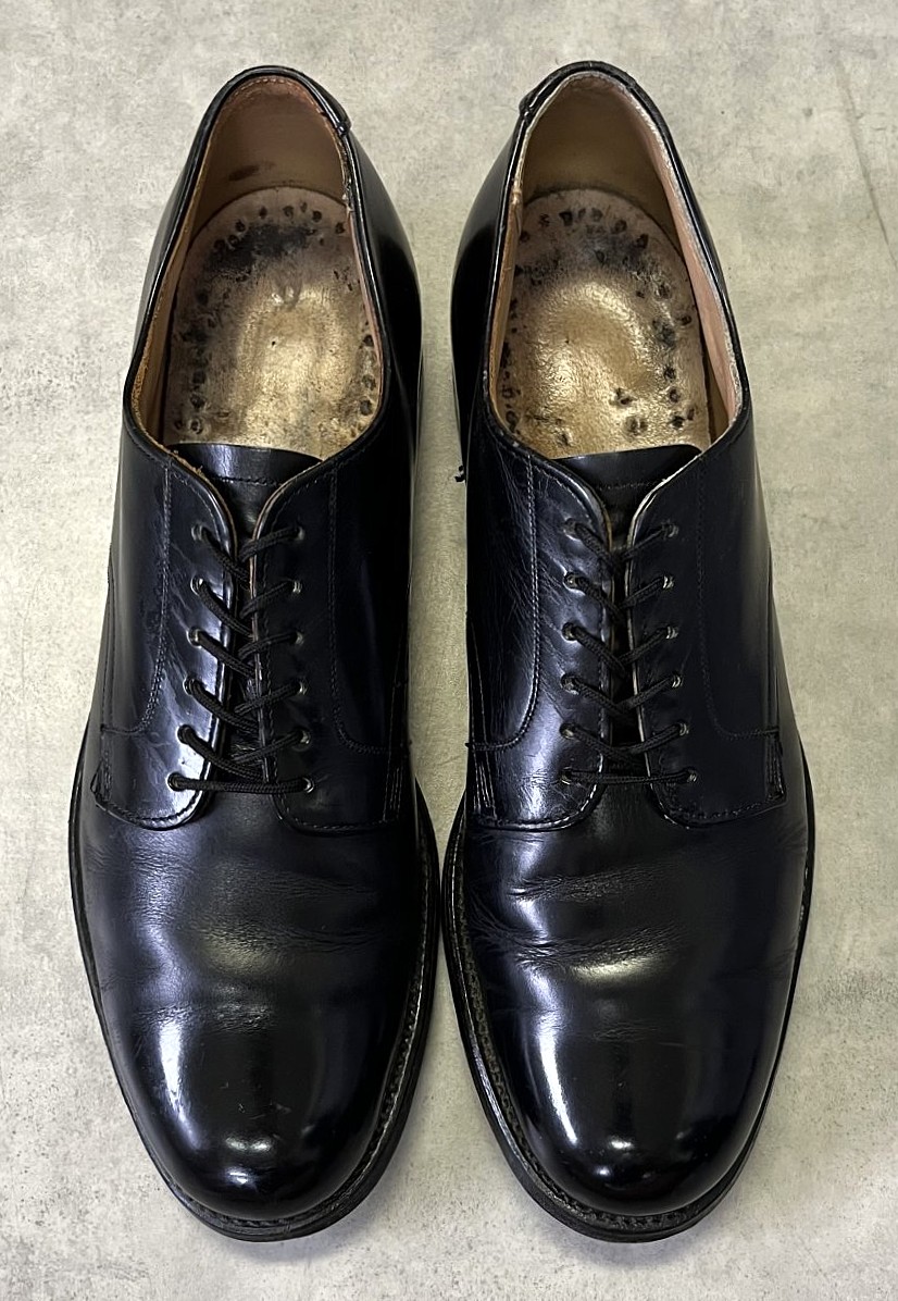 画像: 60'S アメリカ軍 US NAVY "D.J.LEAVENWORTH製" 6アイレット レザーソール サービスシューズ US8R (VINTAGE)