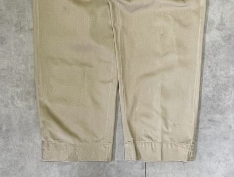 画像: 50'S アメリカ軍 US ARMY "MIL-T-2064C" ボタンフライ チノパンツ ベージュ (VINTAGE)