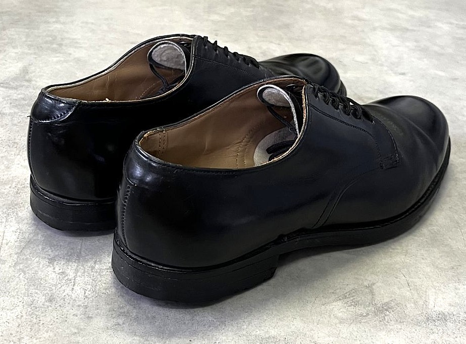画像3: 60'S アメリカ軍 US NAVY "D.J.LEAVENWORTH製" 6アイレット レザーソール サービスシューズ US8R (VINTAGE)