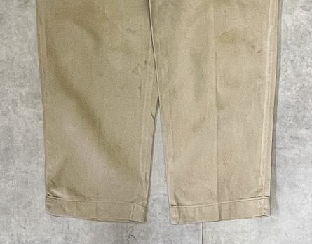 画像: 50'S アメリカ軍 US ARMY "MIL-T-2064C" ボタンフライ チノパンツ ベージュ (VINTAGE)