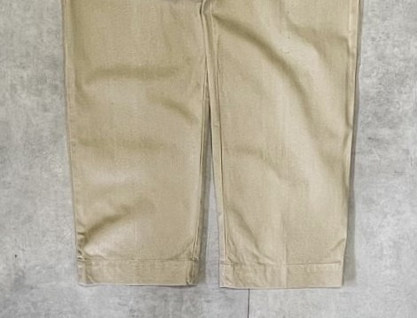 画像: 50'S アメリカ軍 US ARMY "MIL-T-2064B" ボタンフライ チノパンツ ベージュ (VINTAGE)