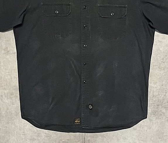 画像: 90'S RRL 三ツ星タグ ポプリン 半袖 ワークシャツ ブラック (VINTAGE)