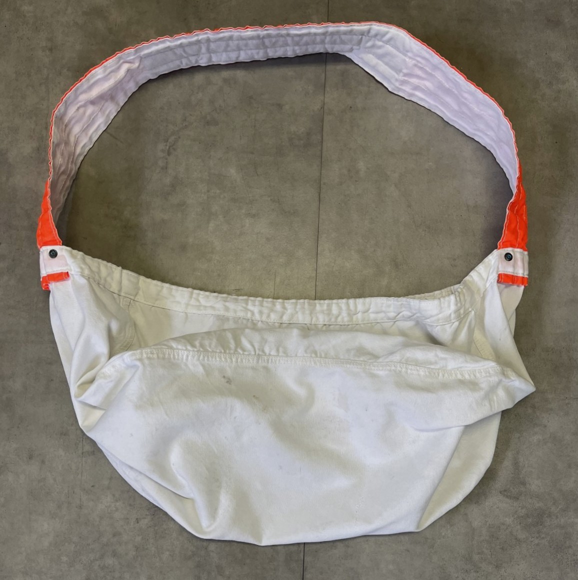 画像6: 70'S UNKNOWN プリント無し ニュースペーパーバッグ オフホワイト/オレンジ (VINTAGE)