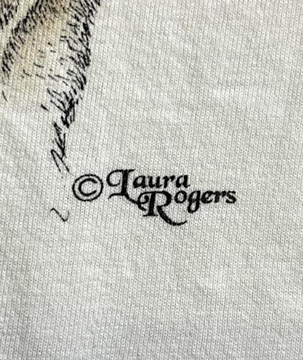 画像3: 90'S LAURA ROGERS "PUG" 半袖 Tシャツ ホワイト (VINTAGE)