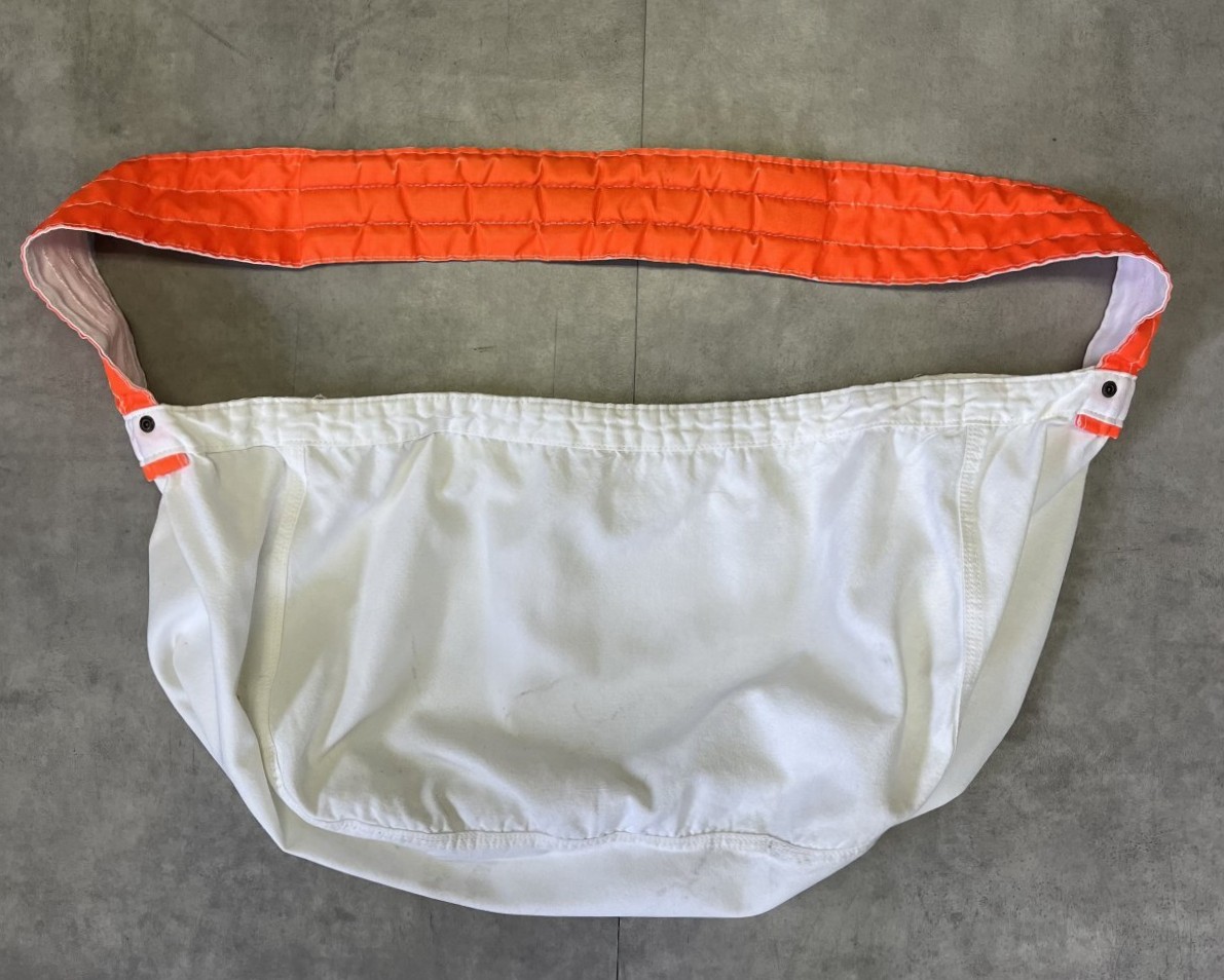 画像4: 70'S UNKNOWN プリント無し ニュースペーパーバッグ オフホワイト/オレンジ (VINTAGE)