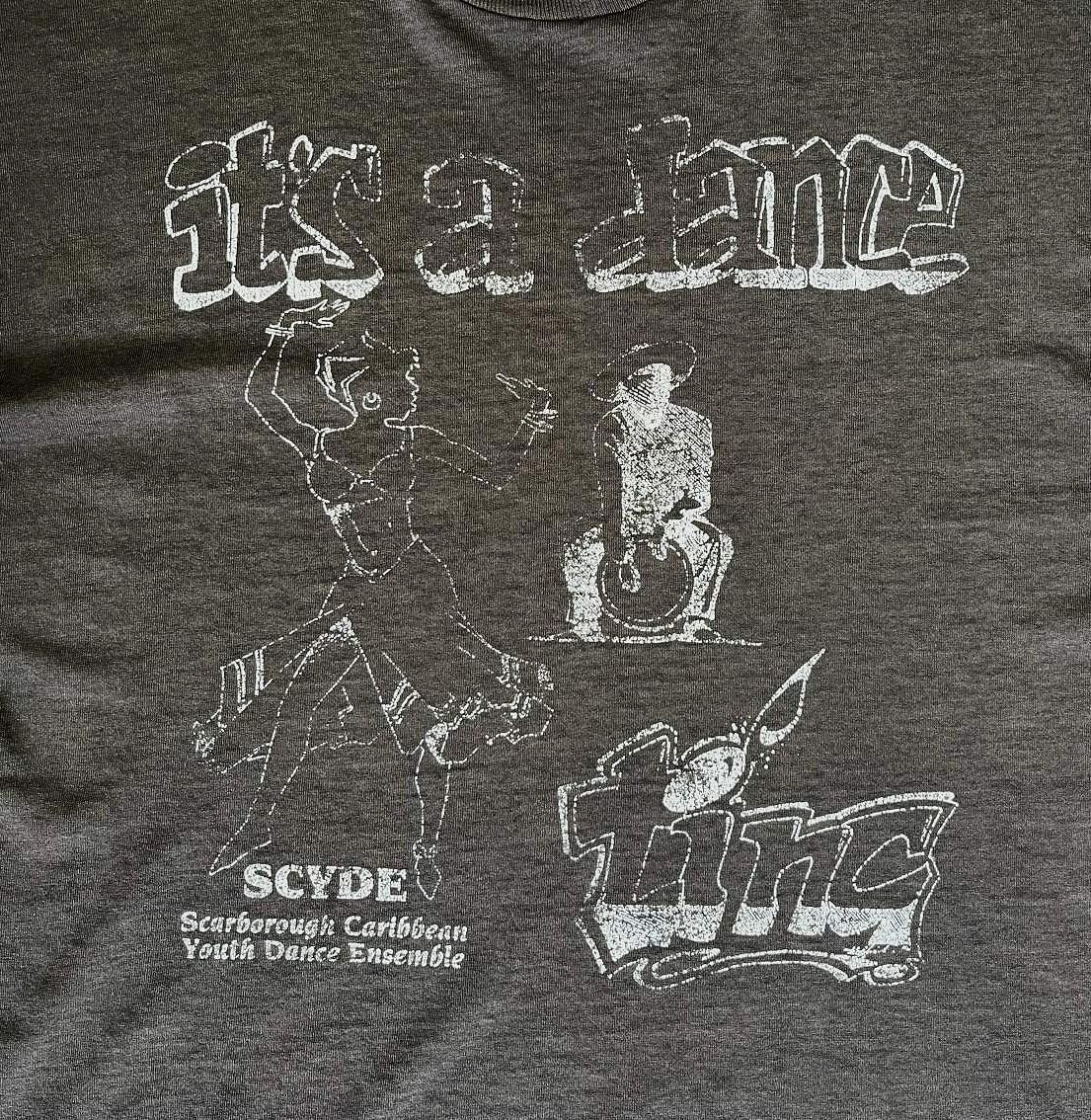 画像3: 90'S IT'S A DANCE シングルステッチ 半袖 Tシャツ フェードブラック カナダ製 (VINTAGE)