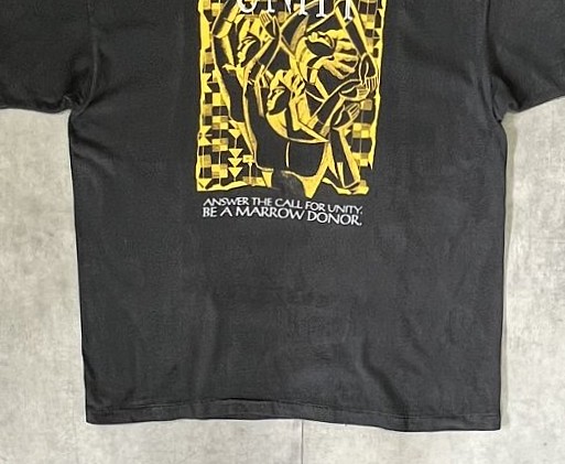 画像: 90'S UNITY シングルステッチ 両面プリント 半袖 Tシャツ ブラック USA製 (VINTAGE)