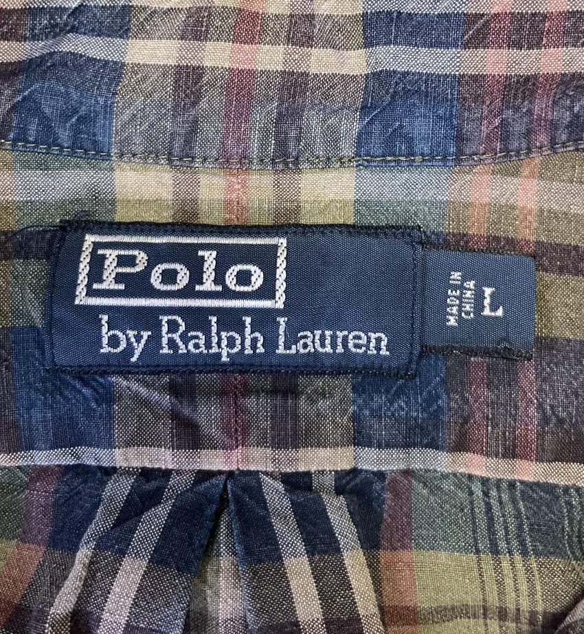 画像2: 90'S RALPH LAUREN リネン/シルク 2WAYシャツ チェック柄 (VINTAGE)