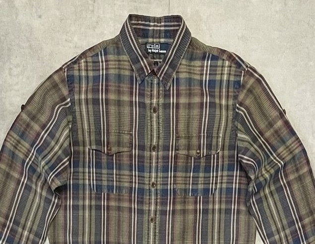 画像: 90'S RALPH LAUREN リネン/シルク 2WAYシャツ チェック柄 (VINTAGE)