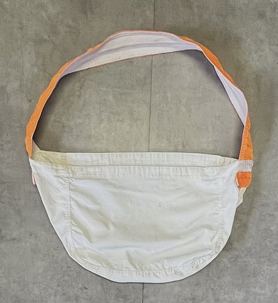 画像5: 70'S UNKNOWN プリント無し ニュースペーパーバッグ オフホワイト/オレンジ (VINTAGE)