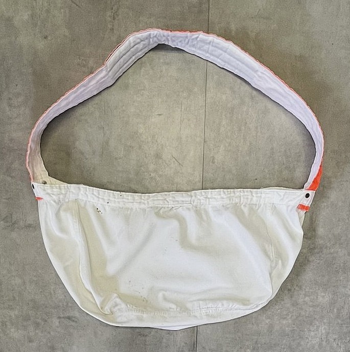 画像5: 70'S UNKNOWN プリント無し ニュースペーパーバッグ オフホワイト/オレンジ (VINTAGE)