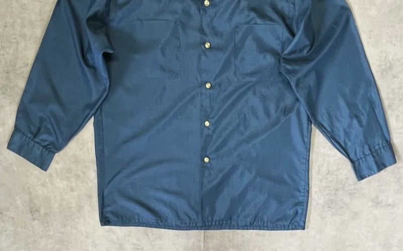 画像: 60'S McGREGOR "WONDER-FUL-FIT" オープンカラーシャツ ダークブルー USA製 (VINTAGE)