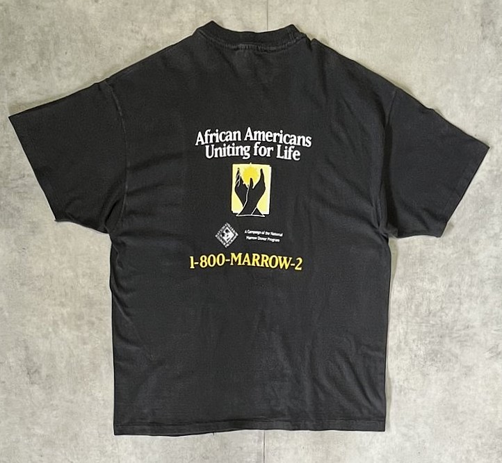 画像4: 90'S UNITY シングルステッチ 両面プリント 半袖 Tシャツ ブラック USA製 (VINTAGE)