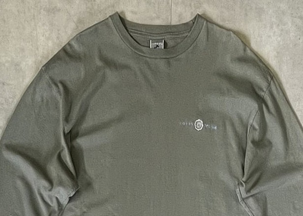 画像: 00'S PATAGONIA  x LOTUS DESIGNS "BENEFICIAL T'S" 両面ロゴ刺繍 長袖 Tシャツ オリーブ (VINTAGE)