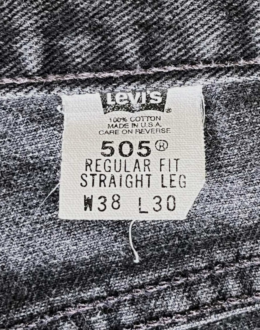 画像2: 00'S LEVIS 505 デニム ブラック USA製 W38L30 (VINTAGE)