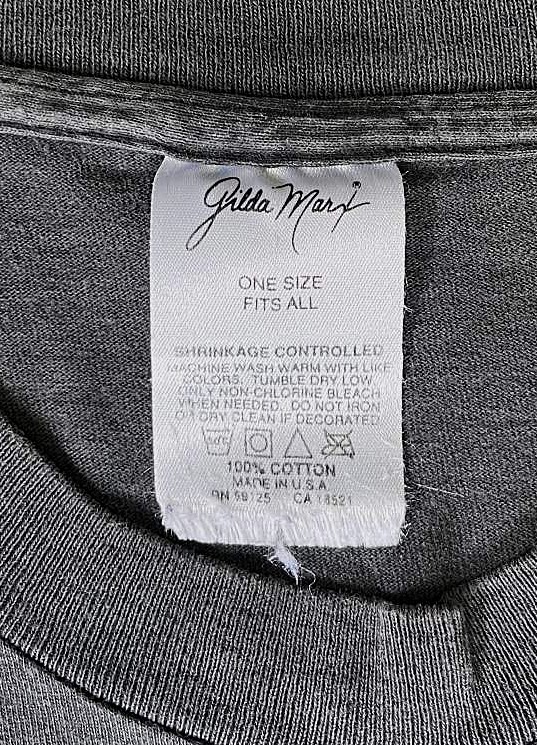 画像2: 90'S GILDA MARX シングルステッチ 半袖 Tシャツ フェードブラック USA製 (VINTAGE)