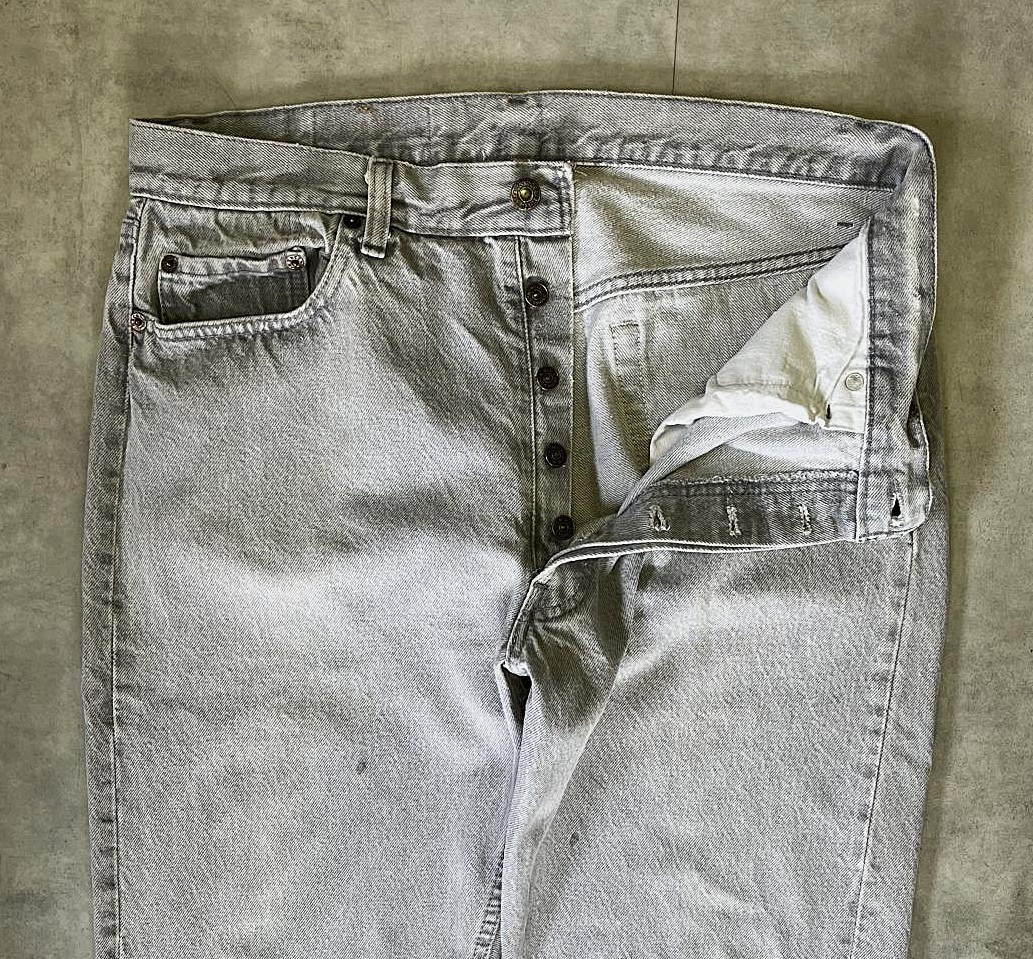 画像: 80'S LEVIS 501 デニム 先染めグレー W36L30 USA製 (VINTAGE)