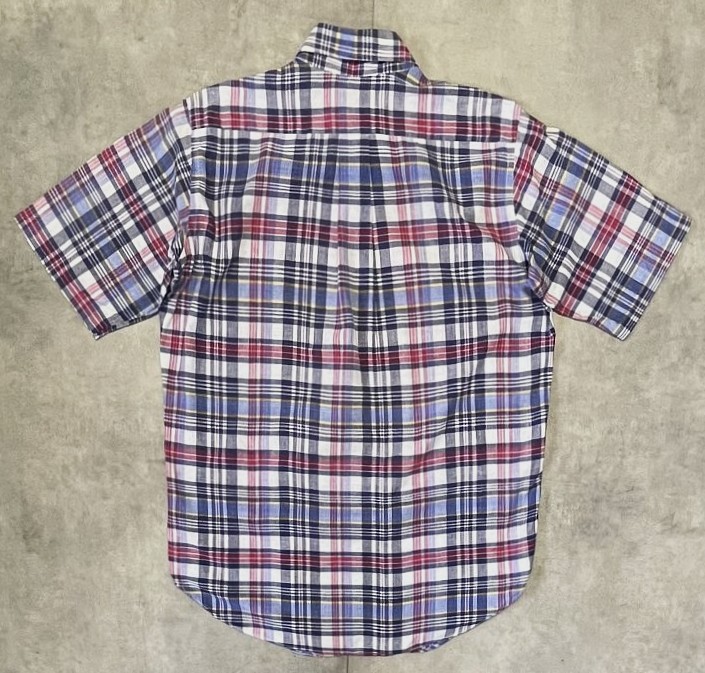 画像4: 70'S BROOKS BROTHERS 6ボタン 半袖 マドラスチェック BDシャツ (VINTAGE)