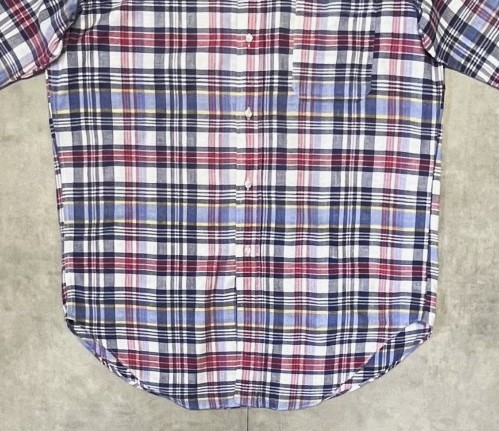 画像: 70'S BROOKS BROTHERS 6ボタン 半袖 マドラスチェック BDシャツ (VINTAGE)