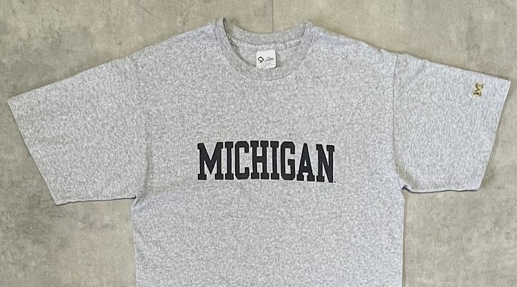 画像: 90'S THE COTTON EXCHANGE シングルステッチ 半袖 Tシャツ ヘザーグレー USA製 (VINTAGE)