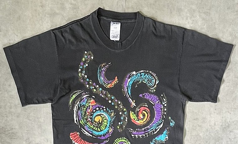 画像: 90'S GILDA MARX シングルステッチ 半袖 Tシャツ フェードブラック USA製 (VINTAGE)