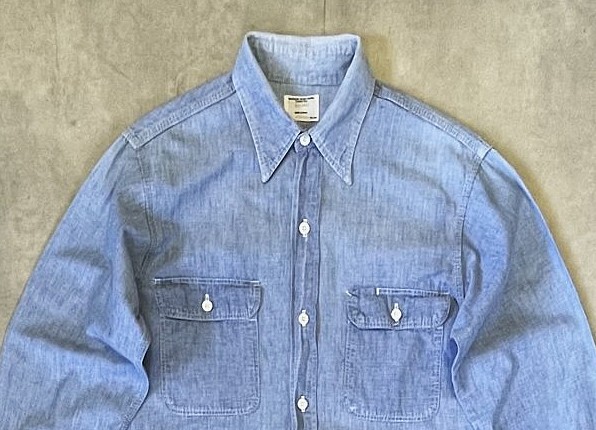 画像: 70'S BIG MAC コットン100% シャンブレーシャツ ブルー USA製 (VINTAGE)