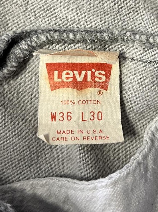 画像2: 80'S LEVIS 501 デニム 先染めグレー W36L30 USA製 (VINTAGE)