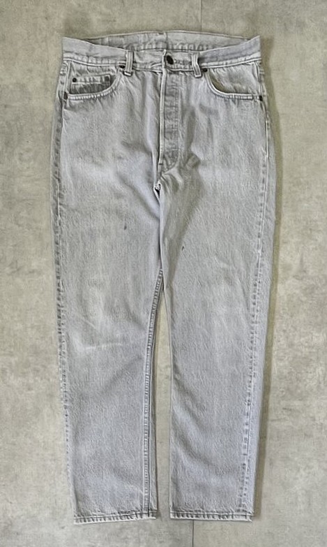 画像1: 80'S LEVIS 501 デニム 先染めグレー W36L30 USA製 (VINTAGE)