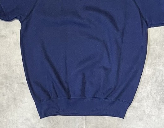 画像: 80'S GEARING UP ラグランスリーブ クルーネック 半袖 スウェットシャツ ネイビー (DEADSTOCK)