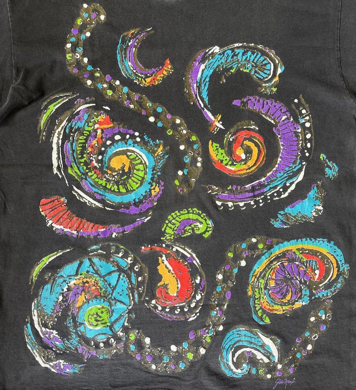 画像3: 90'S GILDA MARX シングルステッチ 半袖 Tシャツ フェードブラック USA製 (VINTAGE)