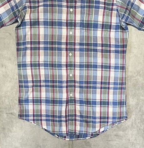 画像: 70'S LL Bean TMタグ コットン 半袖 マドラスチェック BDシャツ インド製 (VINTAGE)