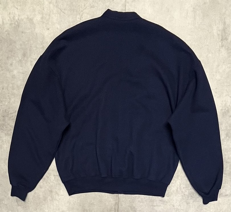 画像3: 90'S JERZEES スウェット カーディガン 無地 ネイビー (MINT CONDITION)