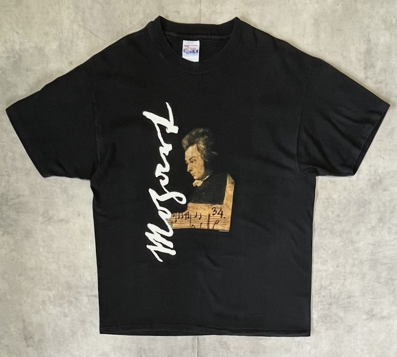 画像1: 90'S MOZART シングルステッチ 両面プリント 半袖 Tシャツ ブラック USA製 (VINTAGE)