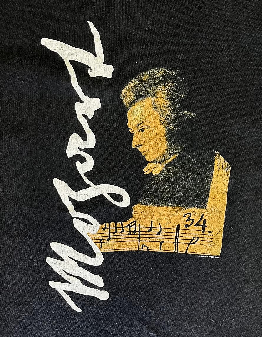 画像3: 90'S MOZART シングルステッチ 両面プリント 半袖 Tシャツ ブラック USA製 (VINTAGE)