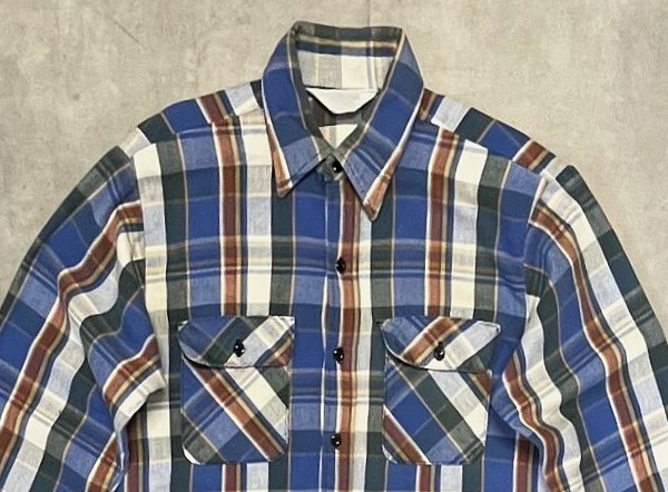 画像: 80'S CLYDESDALE 三角タグ フランネル ワークシャツ チェック柄 USA製 (VINTAGE)
