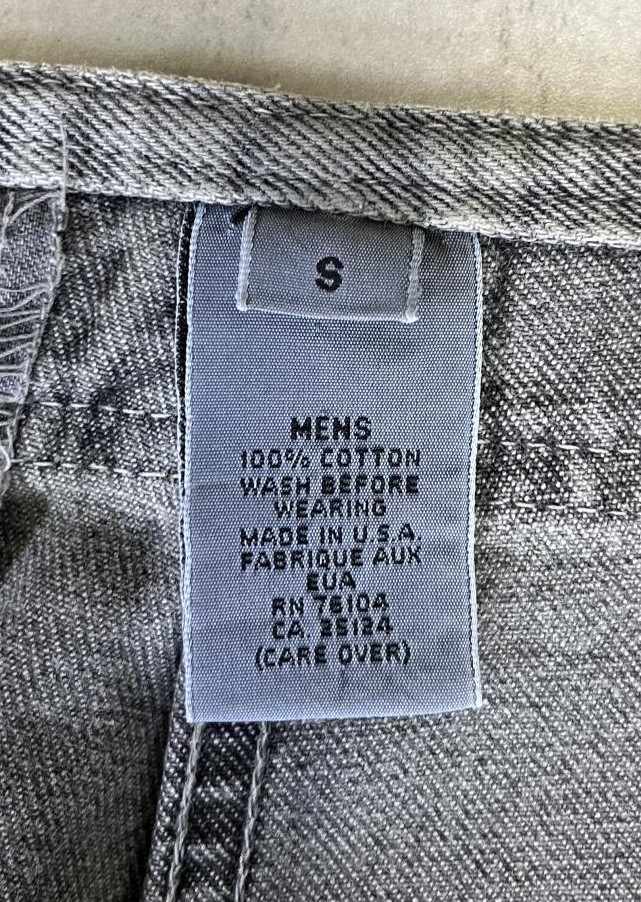 画像2: 90'S GRAMICCI 旧ロゴ ベルト付き デニム 七分丈 カーゴパンツ グレー USA製 (VINTAGE)