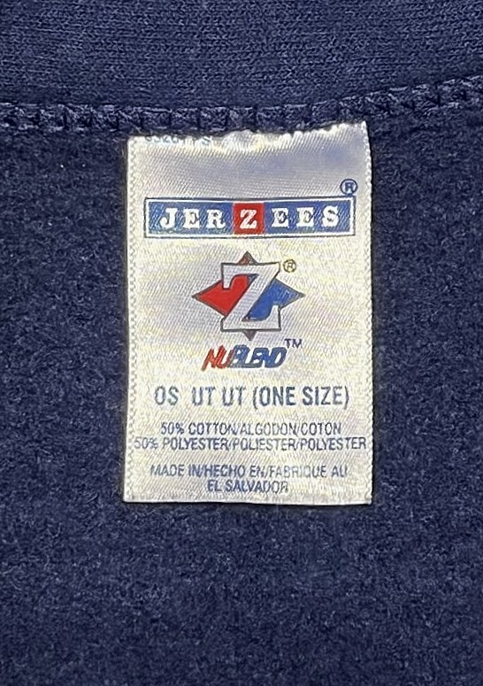 画像2: 90'S JERZEES スウェット カーディガン 無地 ネイビー (MINT CONDITION)