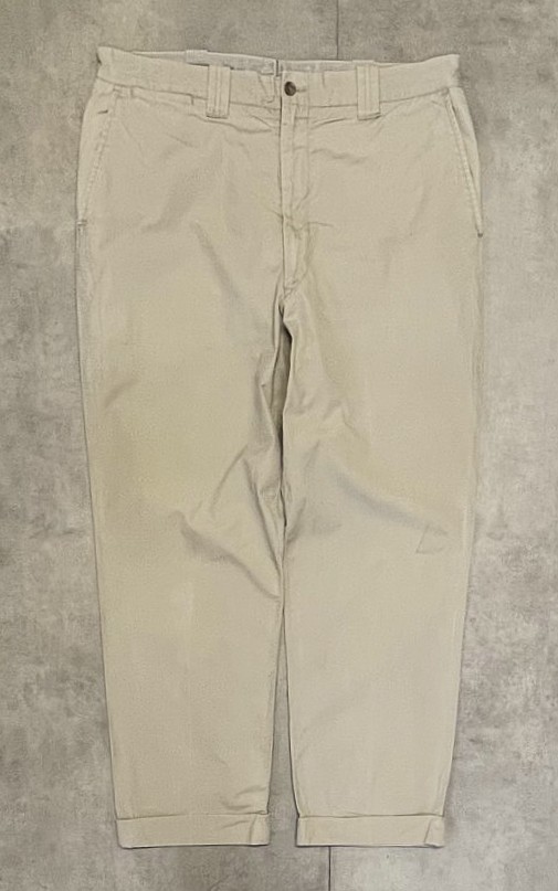 画像1: 70'S ABERCROMBIE & FITCH "SAFARI" チノパンツ TALONアルミジップ ベージュ (VINTAGE)