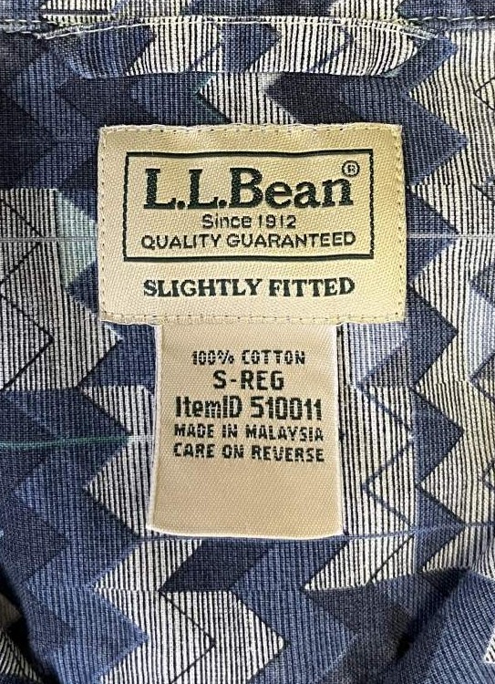 画像2: 00'S LL Bean コットン 半袖 オープンカラーシャツ 総柄 (VINTAGE)