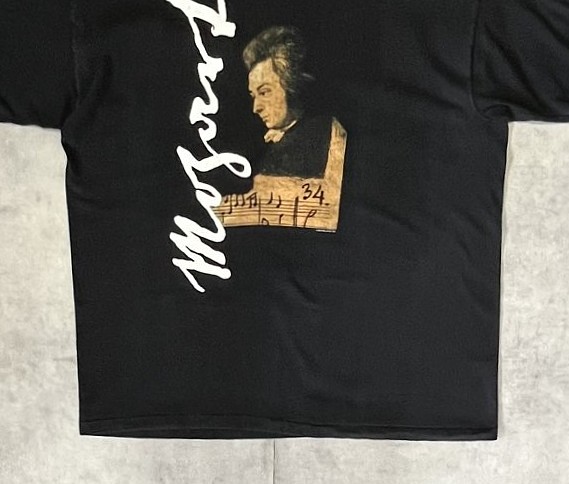 画像: 90'S MOZART シングルステッチ 両面プリント 半袖 Tシャツ ブラック USA製 (VINTAGE)